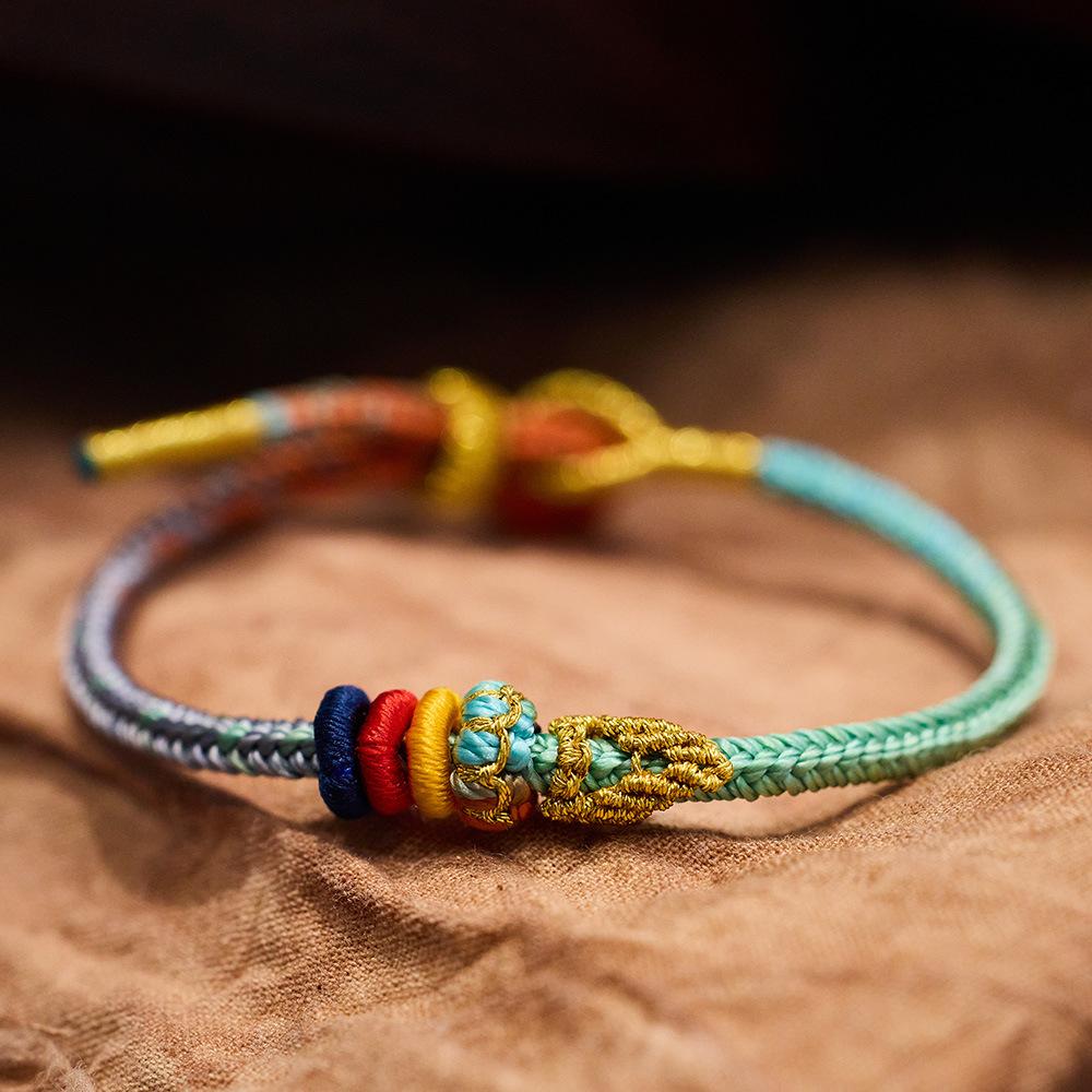 Changshu Seven Wisdom Bracelet Seven Colors Lucky Pen Good Luck DIY Braided Red String Gift for Men and Women High School Exam