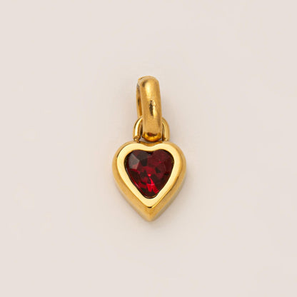 Titanium Steel Necklace Rectangular December Birthstone Pendant Colorful Zircon Clavicle Chain for Women Color Retention 18K Gold Plated Color Retention