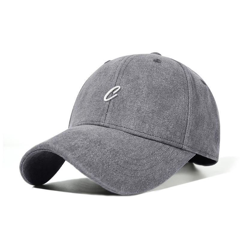 Spring Summer Hat Women Outdoor Sun Protection Baseball Cap Men Original Retro Embroidery Face Slimming Duckbill Cap
