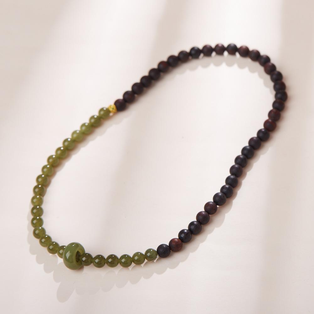 Natural Hainan Descending True Bracelet Hetian Jade Double Layer Bracelet Taoist Temple Incense Chicken Bone Incense Myanmar Descending True Incense