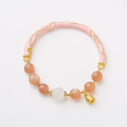 Xianji Same Style Half-Life Natural Sunstone Bracelet for Women Lily of the Valley Ruyi Half Bracelet Best Friend Gift