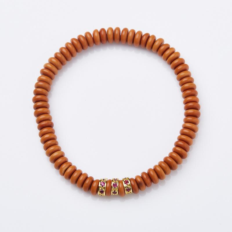 Natural Olive Stone Bodhi Bracelet Multi-Gemstone Gold Diamond Medicine Tablet Bracelet High-End Sense Cultural Play Bracelet Best Friend Gift