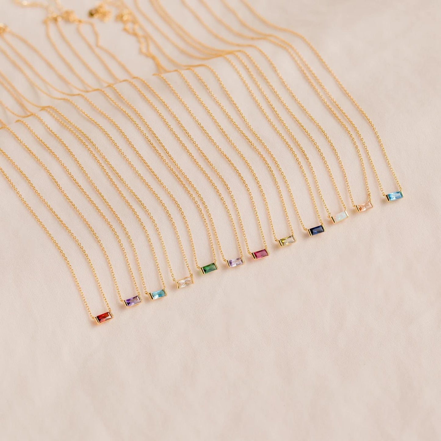 Titanium Steel Birthstone 12 Birthstone Zircon Necklace Monthly Stone Women High Color Retention Ins Necklace