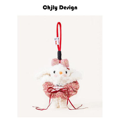 Plush Soft Cute Keychain Pendant Little Red Book Same Style Adorable Rabbit Plush Doll Cartoon Bag Pendant for Women