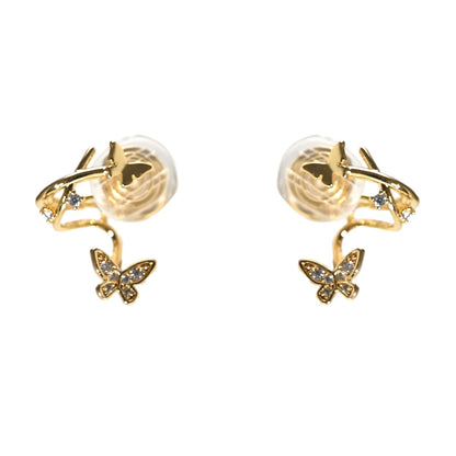 Painless Ear Clips No Piercing Women Small Cute Butterfly Elegant Mosquito Coil Earrings Ear Accessories No Piercing Needed
