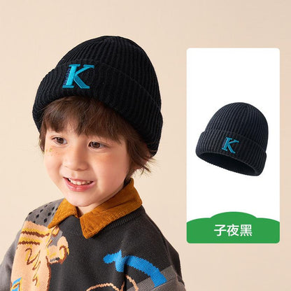 Children's Hat Boys and Girls Autumn Winter Korean Style Warm Knitted Anti-Pilling Fashion Baby Wool Hat