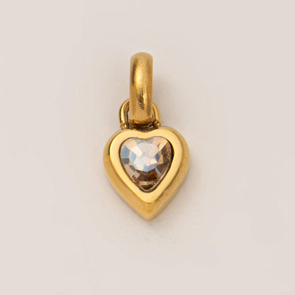 Titanium Steel Necklace Rectangular December Birthstone Pendant Colorful Zircon Clavicle Chain for Women Color Retention 18K Gold Plated Color Retention
