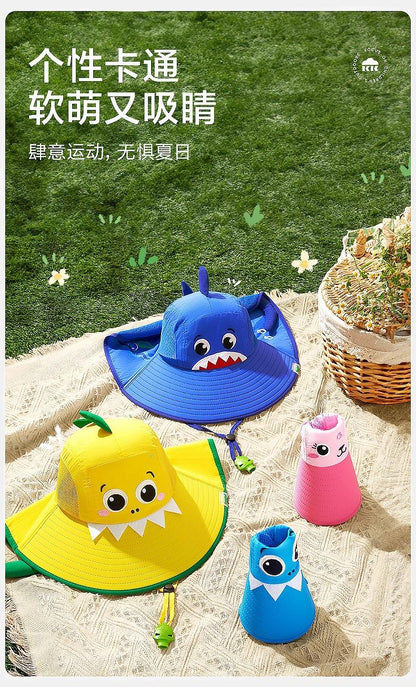 Children's Sun Hat UV Protection Baby Sunshade Sun Hat Boys Girls Summer Beach Hat Wide Brim