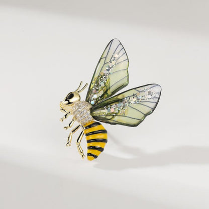 Sparkling Acrylic Transparent Wings Dragonfly Brooch Clothing Accessories Butterfly Corsage Bee Pin