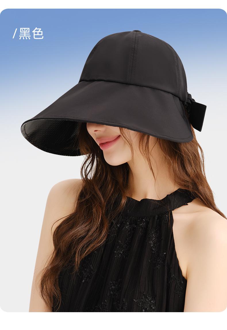 Spring and Summer New Sun Hat Large Brim Vinyl Sun Protection Hat Women UV Protection Foldable Sun Hat