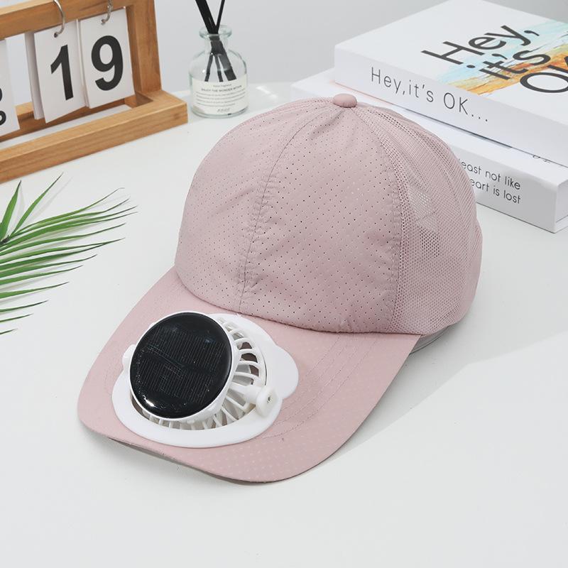 Summer Solar Charging Digital Display Fan Outdoor Quick-Dry Sunshade Sun Protection Wide Breathable Brim Hat Baseball Cap