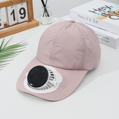 Summer Solar Charging Digital Display Fan Outdoor Quick-Dry Sunshade Sun Protection Wide Breathable Brim Hat Baseball Cap