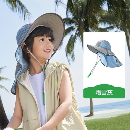 KK Tree Children's Sun Hat UV Protection Boys Girls Wide Brim Sunshade Baby Sun Hat 2025 New Model