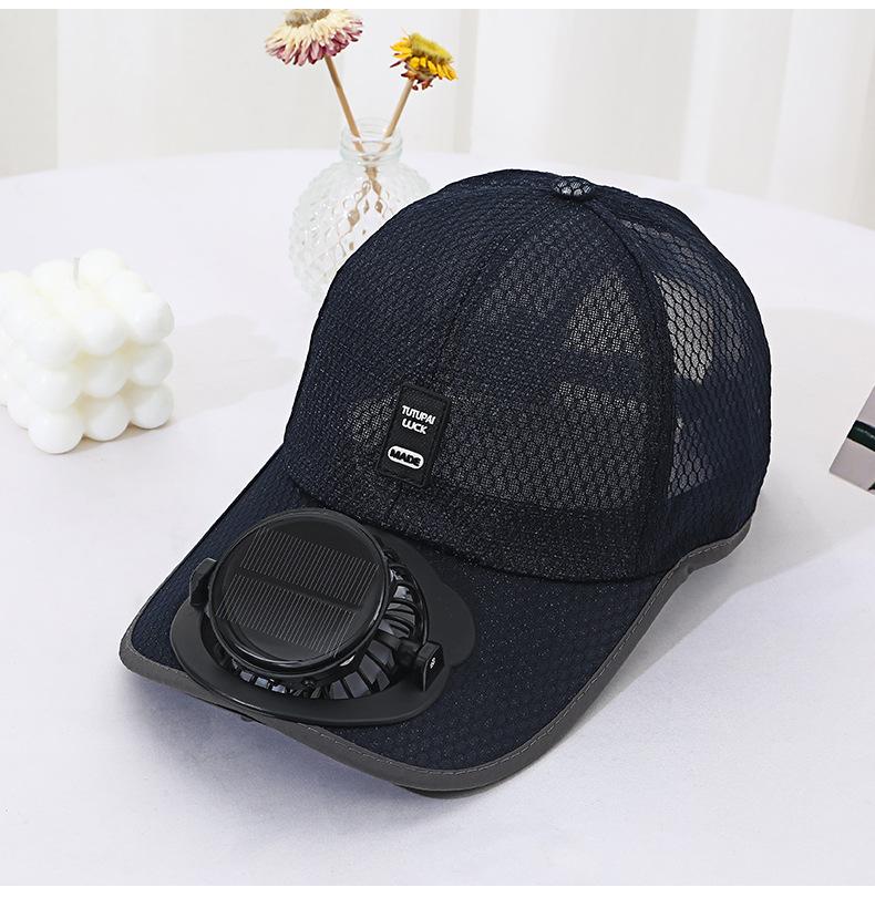 Summer New Breathable Mesh Hat Solar Charging Fan Hat Sunshade Sun Protection Outdoor Casual Unisex Adult