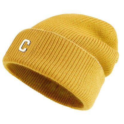 Couple Style Knitted Hat Simple Large Head Circumference Wool Hat Men Korean Version Trendy Cold Hat Autumn Winter Head Wrap Hat