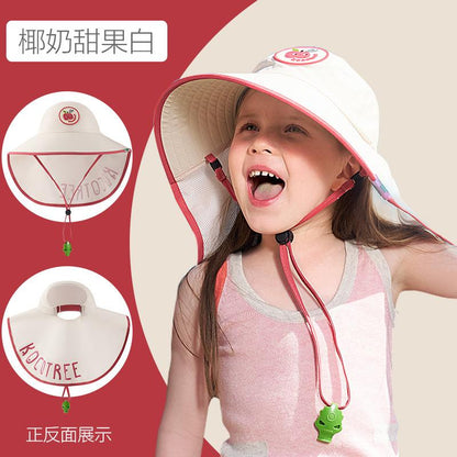 Children's Sun Hat Summer UV Protection Baby Sun Hat Boys Girls Sun Hat Wide Brim Sun Hat
