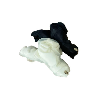 [Two-tone Flowing Light] Light Luxury Shiny Pleated Small Claw Clip Elegant Internet Celebrity Hair Clip Women Fashion Versatile Hairpin French Style