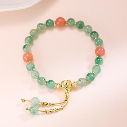 Natural 8MM African Jade Bracelet Neon Jade Necklace Earrings Bracelet Festival Chinese Style Gift