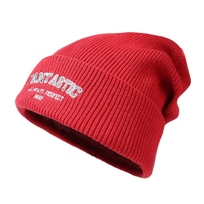 Autumn Winter Knitted Hat for Women Korean Version Large Head Circumference Fashionable Cold Hat for Men Trendy Woolen Hat Couple Matching Style