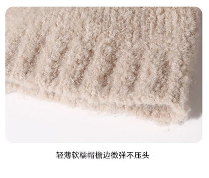 Autumn and Winter Cute Bear Parent-Child Knitted Hat Warm Ear Protection Wool Hat Korean Version Fluffy Cold-Proof Outdoor Hat