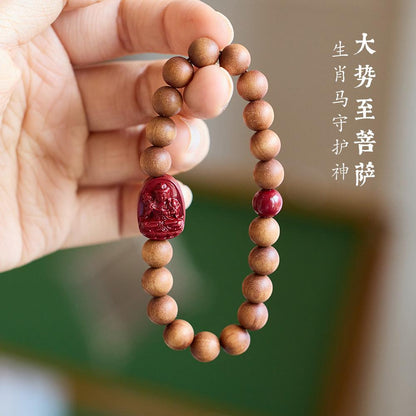 Milk Fragrance Barbie Sandalwood Twelve Zodiac Birth Year Bracelet Original Mine Purple Gold Cinnabar Birth Buddha Dragon Year Bracelet