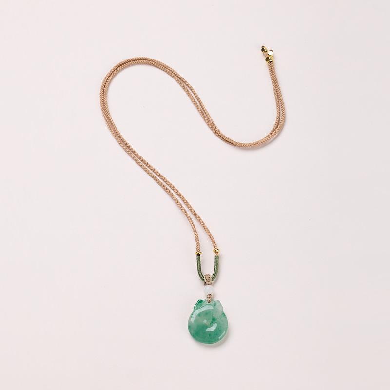 Natural 8MM African Jade Bracelet Neon Jade Necklace Earrings Bracelet Festival Chinese Style Gift
