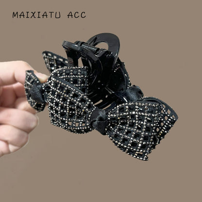 Oriental Pearl [Zhilan] Ancient Style French Korean Bow Elegant Hair Clip High-end Hair Accessory
