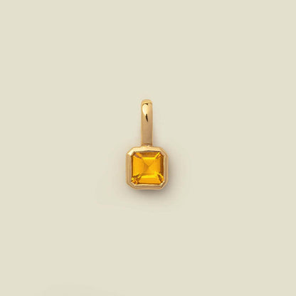 Titanium Steel Color Retention Colorful 12 Birthstone Pendant DIY Accessories Women Twelve Birthstone Cubic Zirconia Pendant Clavicle