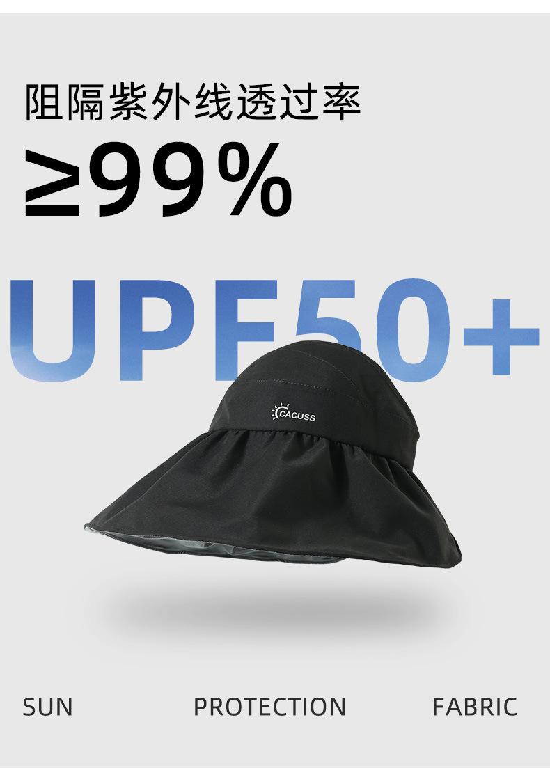 Spring and Summer Sun Hat Women's Big Brim Foldable Shell-like Bonnet Ice Silk Anti-Bacteria UV Protection Topless Hat
