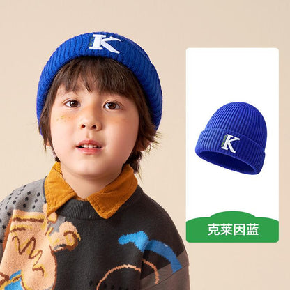 Children's Hat Boys and Girls Autumn Winter Korean Style Warm Knitted Anti-Pilling Fashion Baby Wool Hat