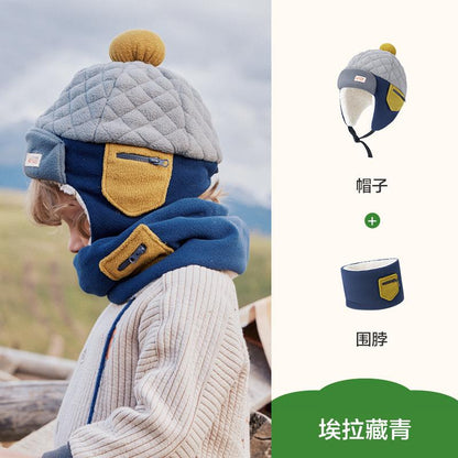 Fluffy Ear Protection Hat Children's Hat Autumn Winter Style Baby Lei Feng Hat Warm Anti-Static Boys Girls Class A