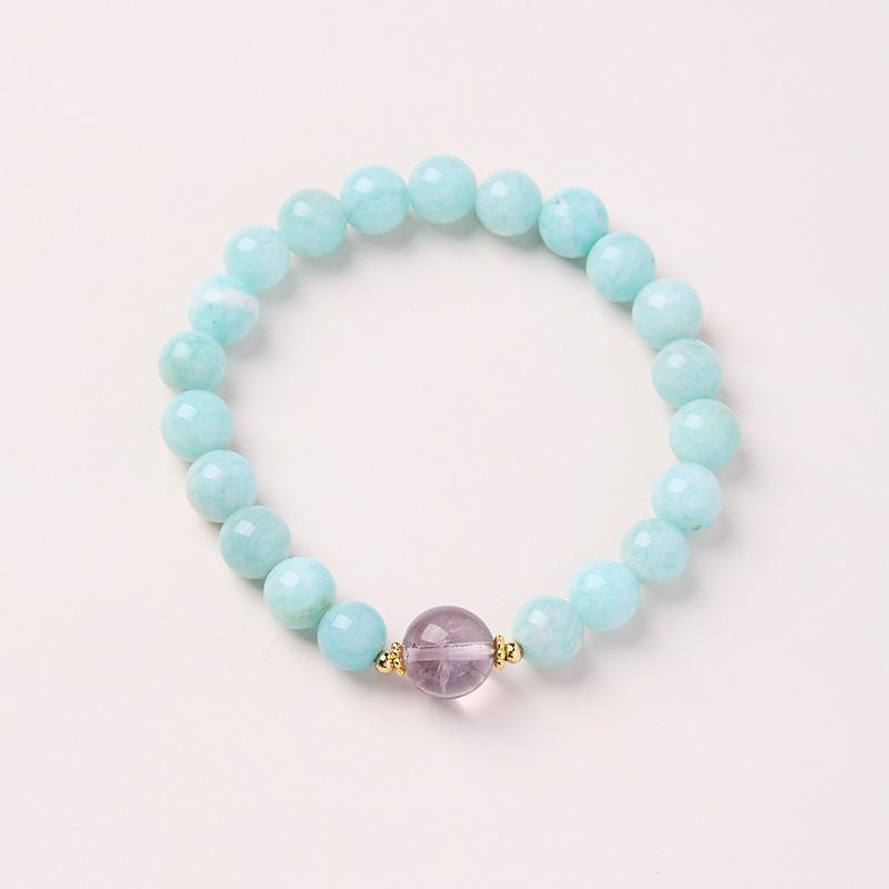 8mm Natural Amethyst Bracelet for Women Purple Lavender Amethyst High-end Bracelet