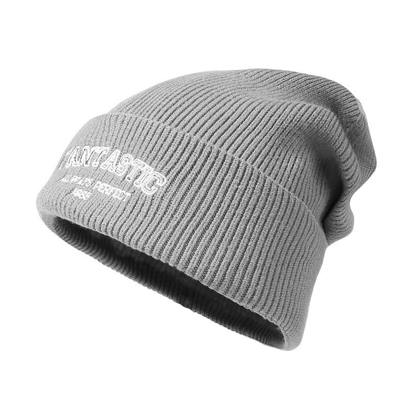 Autumn Winter Knitted Hat for Women Korean Version Large Head Circumference Fashionable Cold Hat for Men Trendy Woolen Hat Couple Matching Style