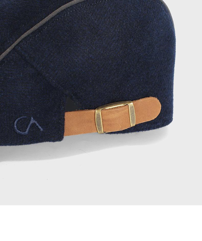 Men's Duckbill Cap Autumn Winter Retro Middle-aged Beret Elderly Hat Fashion Forward Cap Newsboy Hat