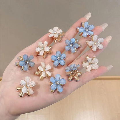 Internet Celebrity Camellia Women's Hair Claw Clip Internet Celebrity Braided Flower Bangs Hair Clip Women's Fashion Versatile
