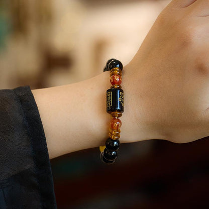 Natural Agate Five Elements Bracelet Birth Year Five Elements Couple Zodiac Birth Year Bracelet Gift