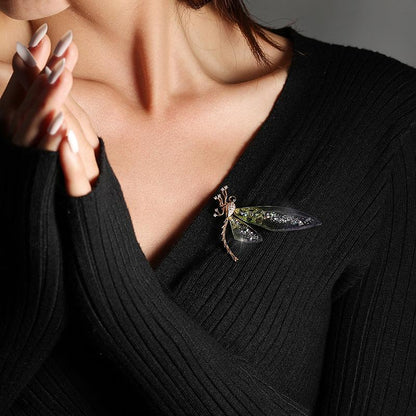 Sparkling Acrylic Transparent Wings Dragonfly Brooch Clothing Accessories Butterfly Corsage Bee Pin
