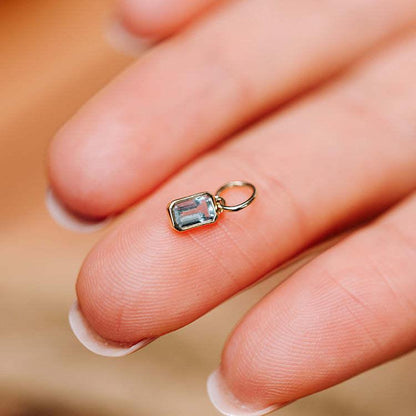 Stainless Steel 12 Birthstone Pendant DIY Accessories Necklace Twelve Birthstone Cubic Colorful Zircon Pendant Color Retention