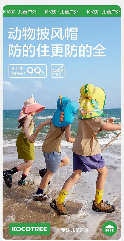 Children's Sun Hat UV Protection Baby Sunshade Sun Hat Boys Girls Summer Beach Hat Wide Brim