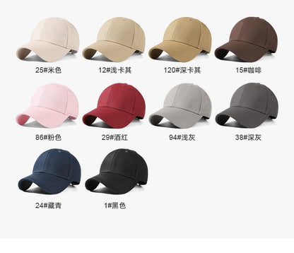 High-Quality Large Head Circumference Hat, Enlarged and Deepened, Spring and Summer Duckbill Cap for Women, Korean Style Baseball Cap with Wide Brim, Sunshade Hat