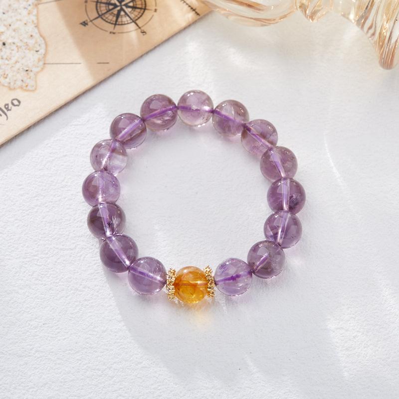 Nine Purple Fire Bracelet for Women Amethyst Purple Phantom Design Crystal Gemstone DIY Bracelet Collection