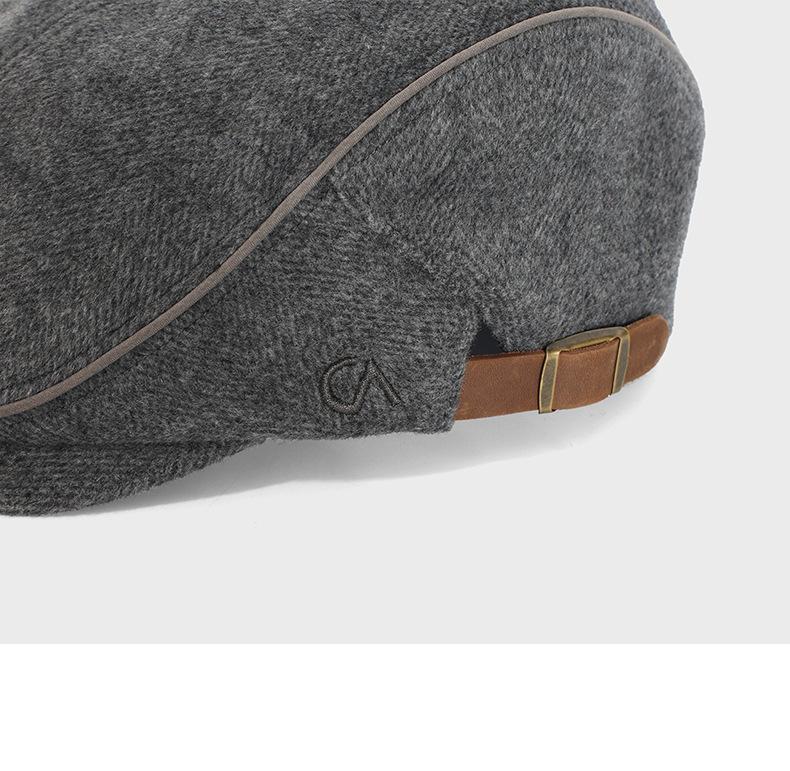 Men's Duckbill Cap Autumn Winter Retro Middle-aged Beret Elderly Hat Fashion Forward Cap Newsboy Hat