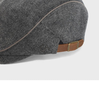 Men's Duckbill Cap Autumn Winter Retro Middle-aged Beret Elderly Hat Fashion Forward Cap Newsboy Hat
