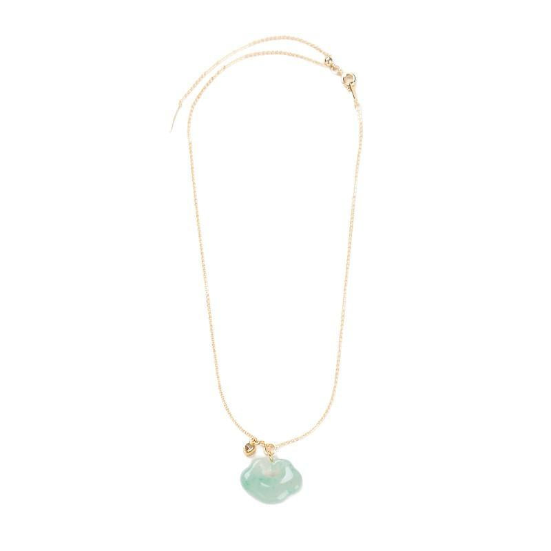 Hot-Selling Natural African Jade Necklace for Women, Cloud Pattern, Ruyi Lock, Ice Seed, Floating Flower, High-End Jade Necklace