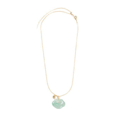 Hot-Selling Natural African Jade Necklace for Women, Cloud Pattern, Ruyi Lock, Ice Seed, Floating Flower, High-End Jade Necklace