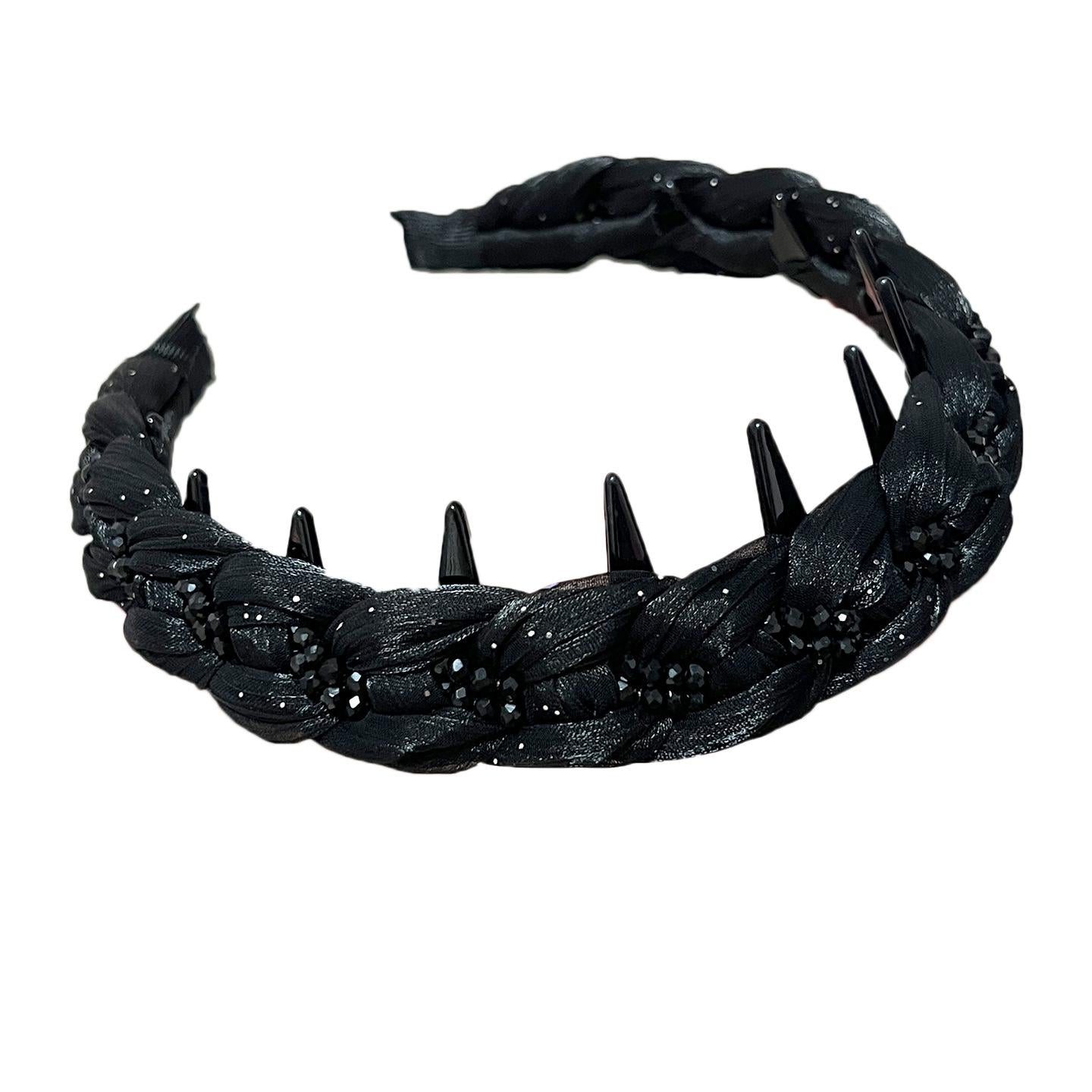 Hepburn Style Shiny Headband [Kefu Hairband] High-End Elegant French Headband High Crown Small Face Hair Accessory