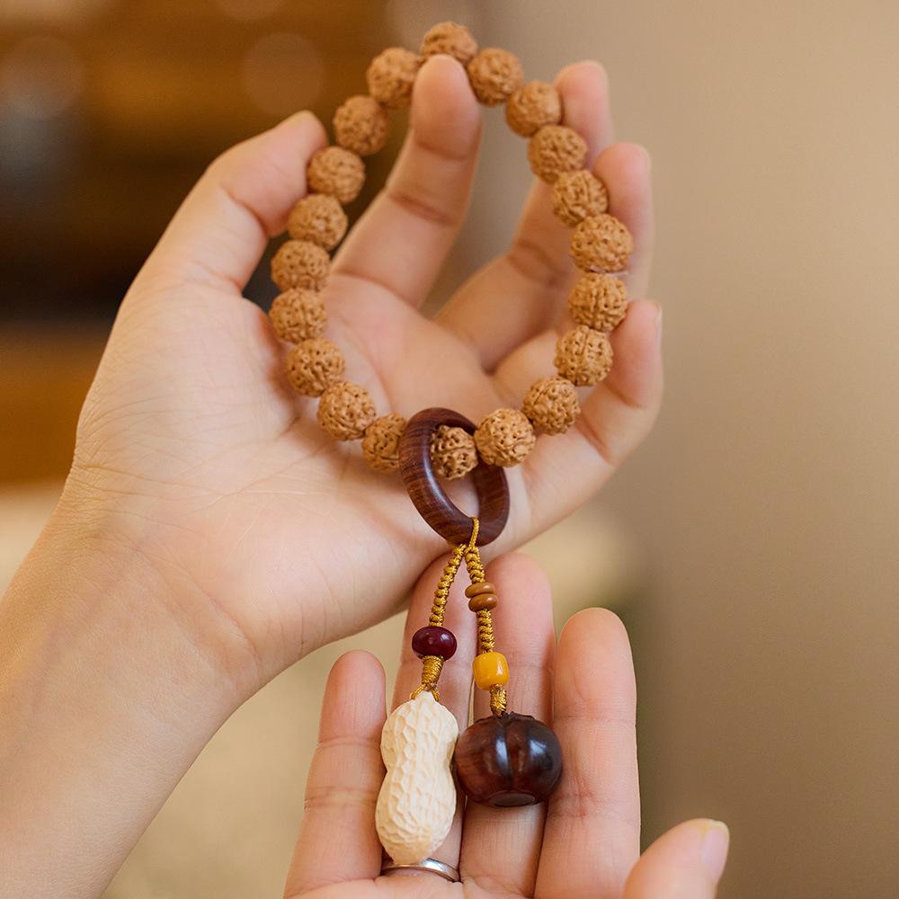 Original Rudraksha Bracelet Olivine Tea Crystal Agate Crystal Couple Bracelet