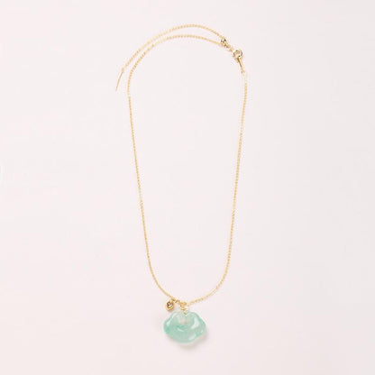 Hot-Selling Natural African Jade Necklace for Women, Cloud Pattern, Ruyi Lock, Ice Seed, Floating Flower, High-End Jade Necklace