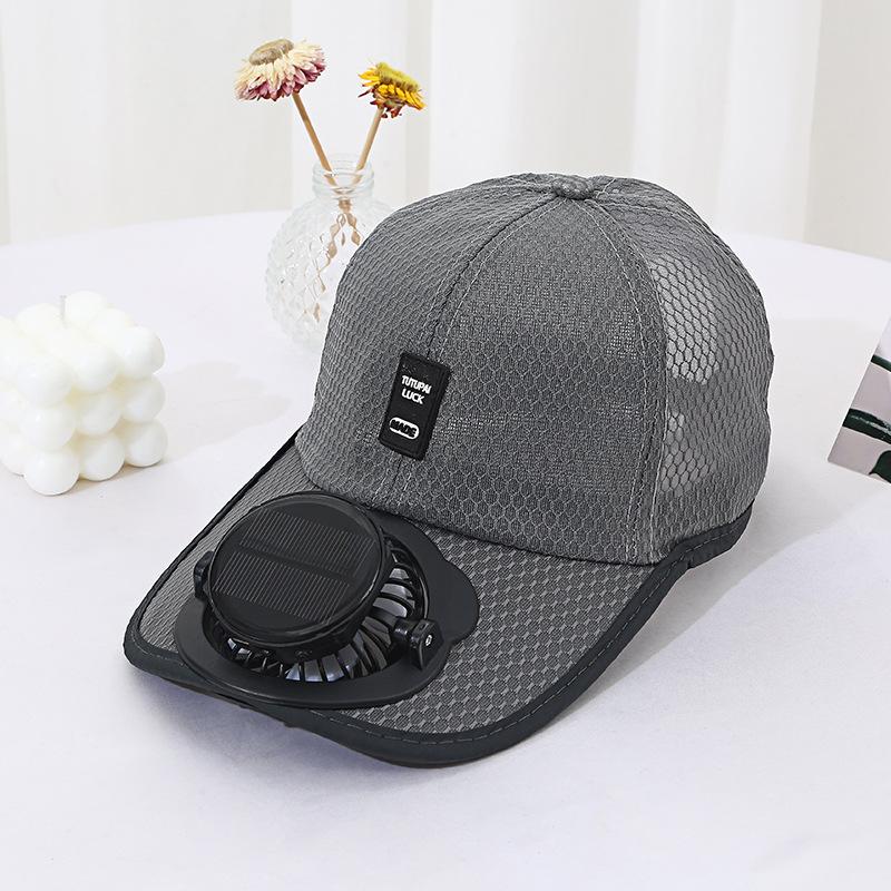 Summer New Breathable Mesh Hat Solar Charging Fan Hat Sunshade Sun Protection Outdoor Casual Unisex Adult