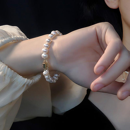 Australian White Pearl Bracelet Beads for Women Versatile Accessories New Chinese Style Niche High-end Light Luxury Fresh